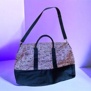 VICTORIA'S SECRET LIMITED EDITION All-Over Logo Weekender Duffle Bag